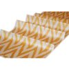 rich handwoven fabric with unique golden zigzag design