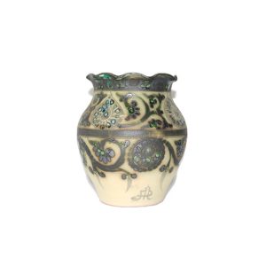 beautiful ceramic vase with multicoloured design
