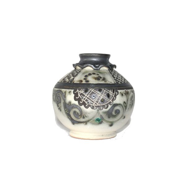 Marvellous Roman Ceramic Vase Made By A Master Of Uzbek Pottery